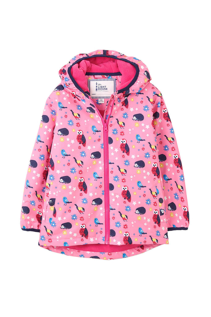 Amelia Coat - Woodland Print in Pink by Lighthouse